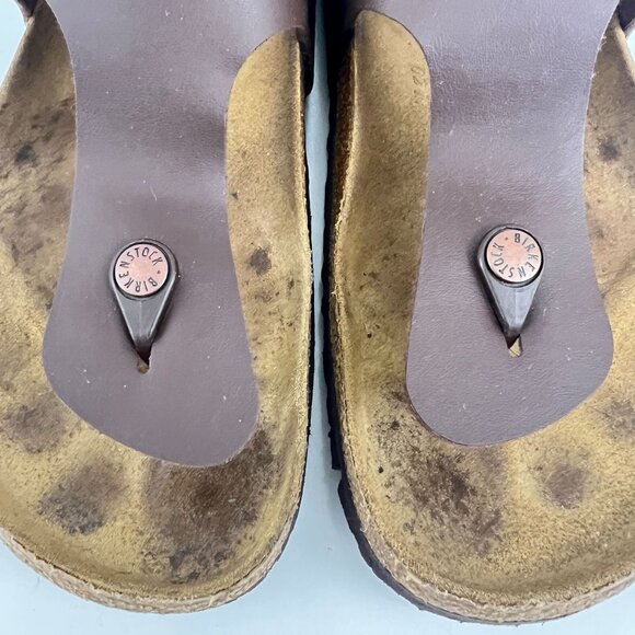 BIRKENSTOCK Men's Gizeh Thong Sandals Brown Birkoflor 44 / US M 11 - Picture 8 of 8